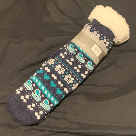 Piika Blue Patterned Slippers - Picture 2 of 3